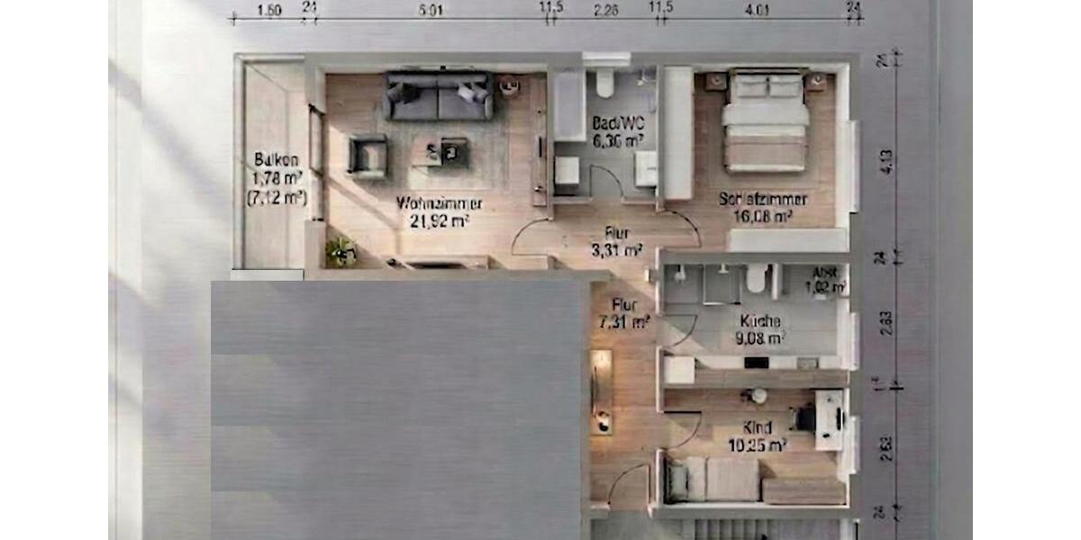 Erdgeschoßwohnung Wermelskirchen - 3 Zimmer, 78 m&sup2;, 240.000&euro; | Angebot:26614300