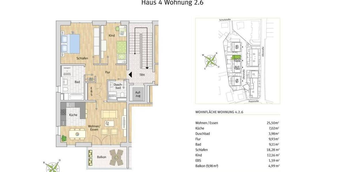Etagenwohnung Leichlingen Büscherhöfen - 3 Zimmer, 92 m&sup2;, 559.700&euro; | Angebot:25684477