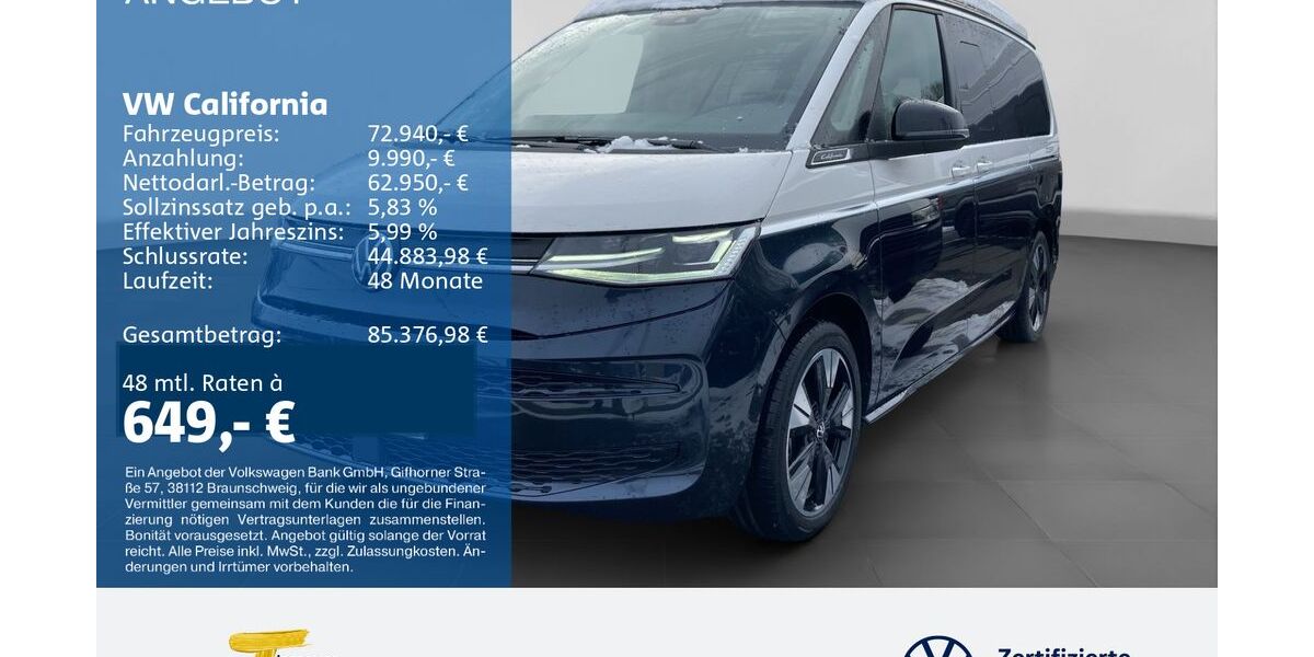 VW T7 California 14.982 km 70.840 &euro; Bochum 44892