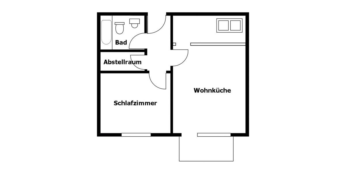 Dachgeschoßwohnung Bochum Günnigfeld - 2 Zimmer, 50 m&sup2;, 95.000&euro; | Angebot:23168393