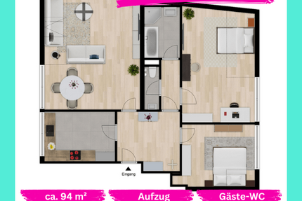 Wohnung Essen Frillendorf - 3 Zimmer, 94 m&sup2;, 189.000&euro; | Angebot:27169216