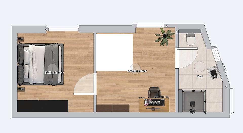 Maisonettenwohnung Wuppertal Barmen - 2.5 Zimmer, 60 m&sup2;, 149.500&euro; | Angebot:26975064