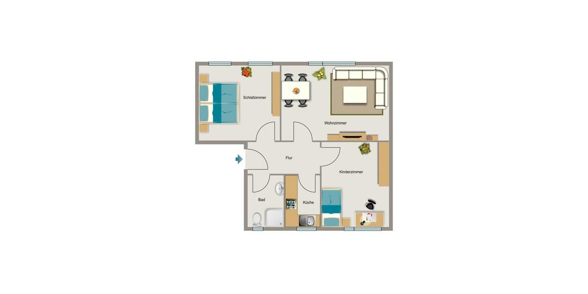 Etagenwohnung Duisburg Walsum - 3.5 Zimmer, 63 m&sup2;, 417&euro; | Angebot:25646830