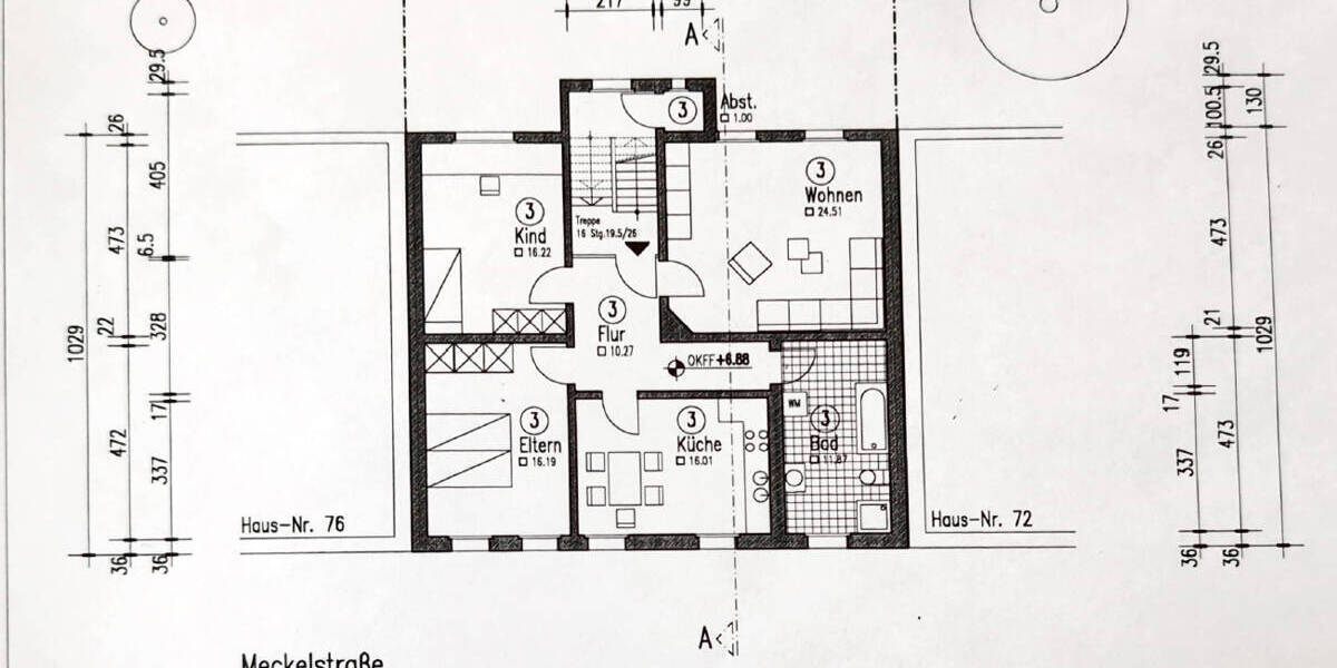 Etagenwohnung Wuppertal Barmen - 3 Zimmer, 96 m&sup2;, 174.000&euro; | Angebot:25677274