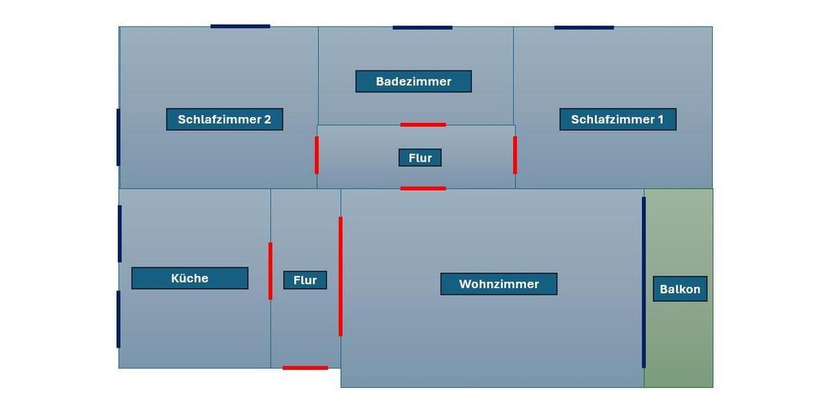 Etagenwohnung Leichlingen (Rheinland) - 3 Zimmer, 70 m&sup2;, 950&euro; | Angebot:25994043