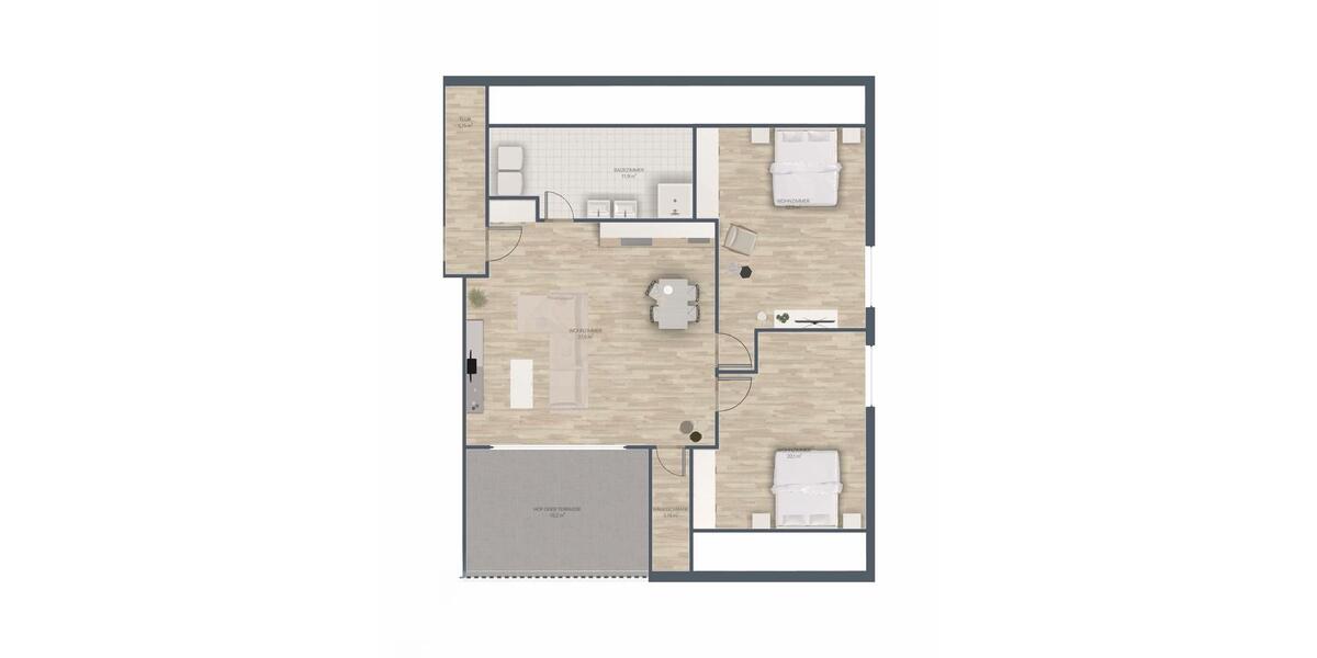 Dachgeschoßwohnung Wuppertal Eckbusch - 3 Zimmer, 90 m&sup2;, 1.190&euro; | Angebot:25510503