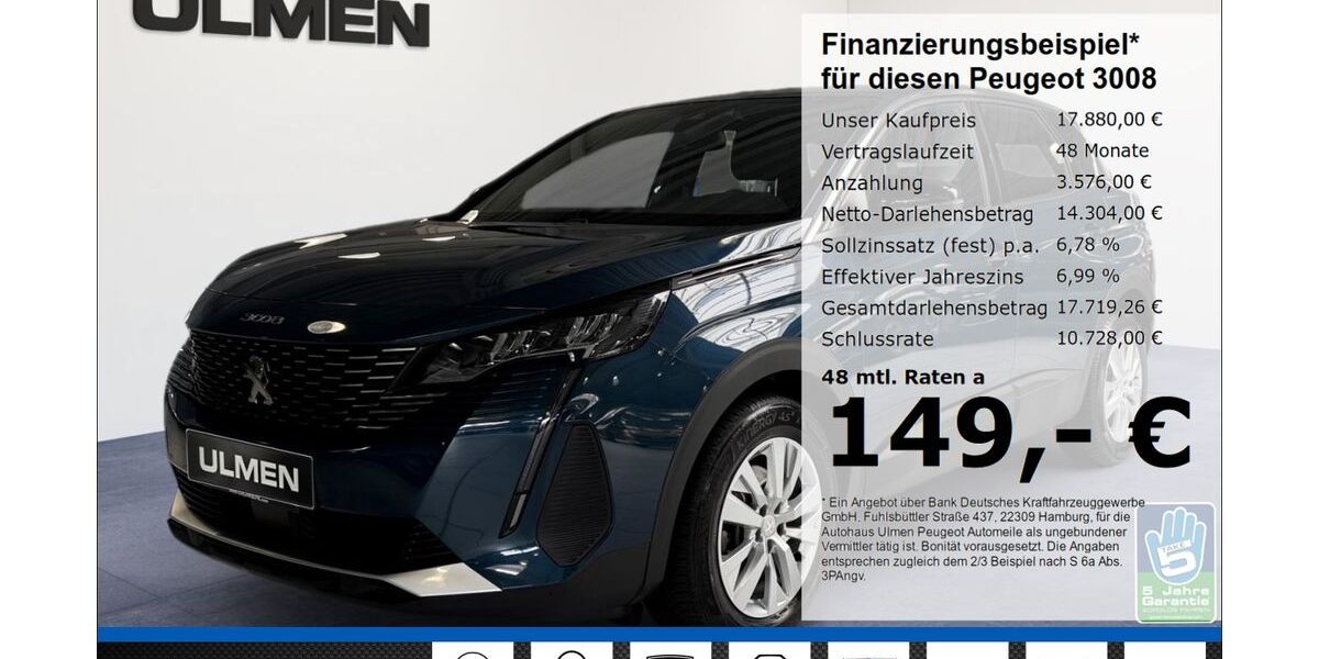Peugeot 3008 34.507 km 17.880 &euro; Düsseldorf 40233