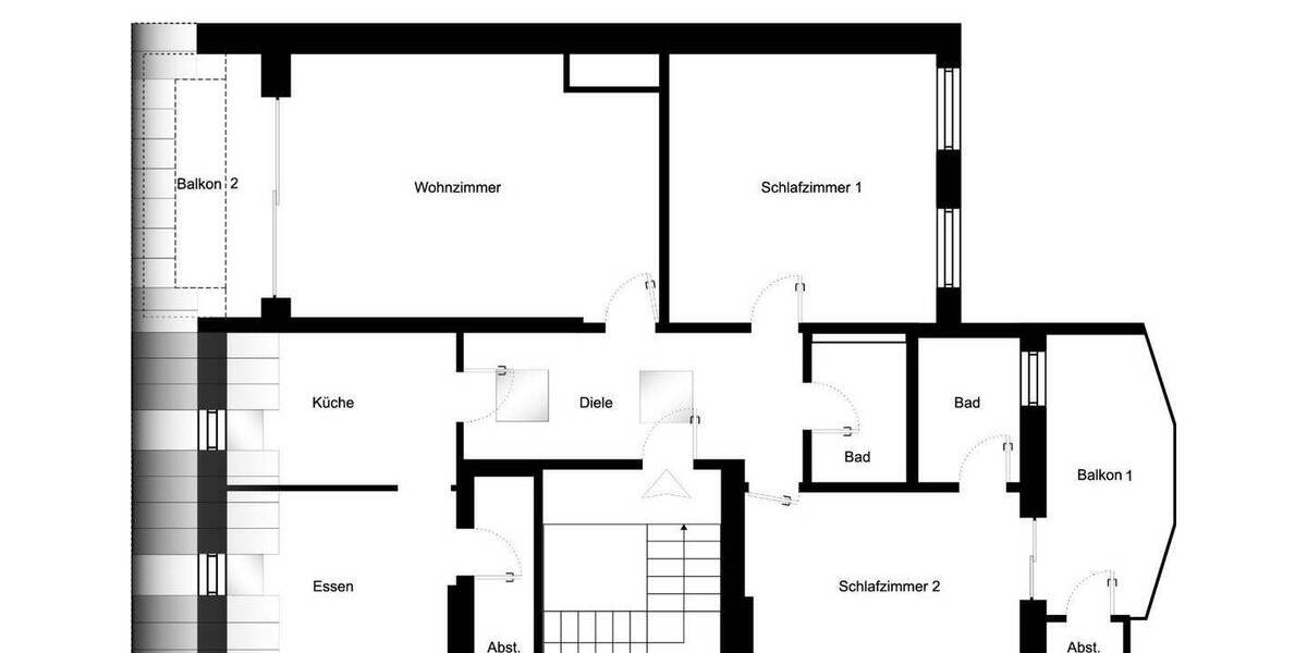 Etagenwohnung Düsseldorf Düsseltal - 3 Zimmer, 122 m&sup2;, 790.000&euro; | Angebot:26826322
