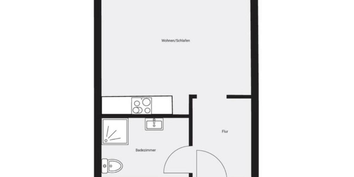 Erdgeschoßwohnung Duisburg Rheinhausen - 1 Zimmer, 32 m&sup2;, 600&euro; | Angebot:25291655