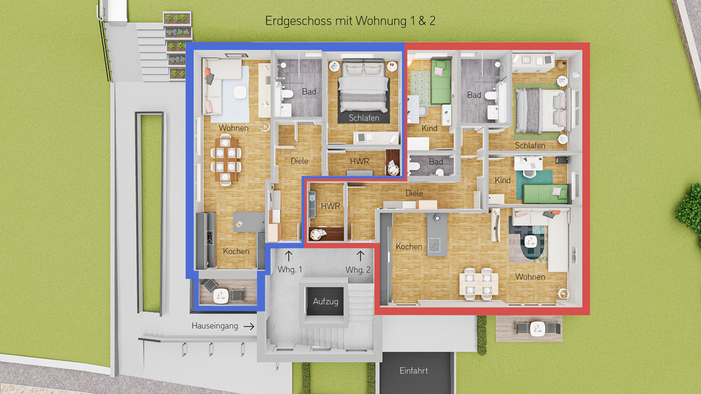 Etagenwohnung Witten Mitte - 2 Zimmer, 67 m&sup2;, 279.990&euro; | Angebot:25683282