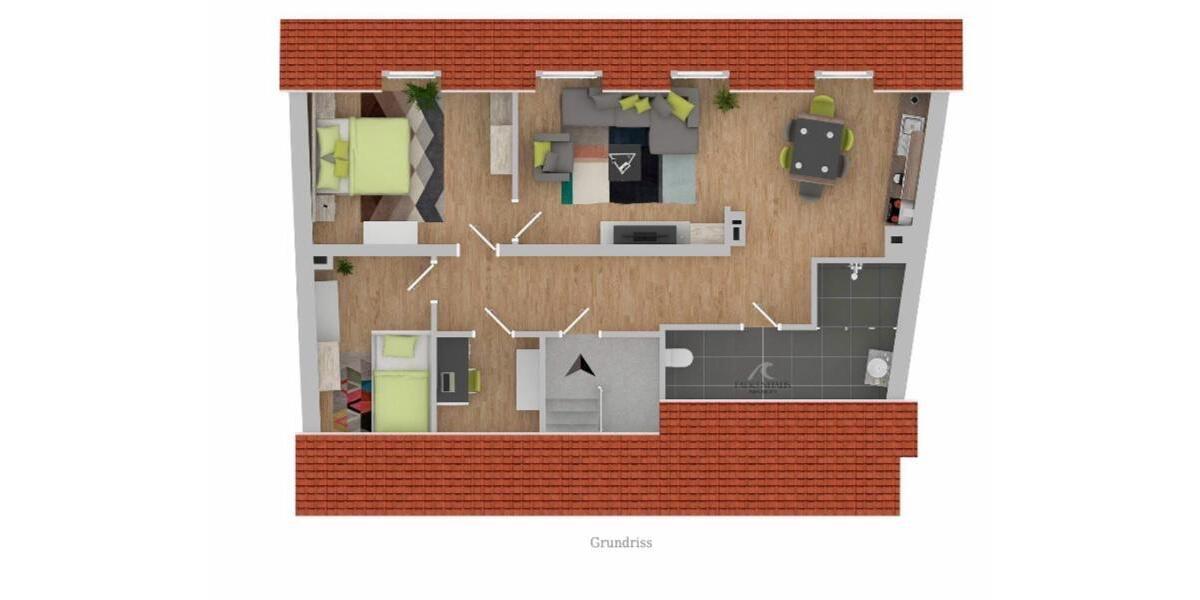 Dachgeschoßwohnung Remscheid Remscheid-Süd - 3 Zimmer, 71 m&sup2;, 1.130&euro; | Angebot:27572255