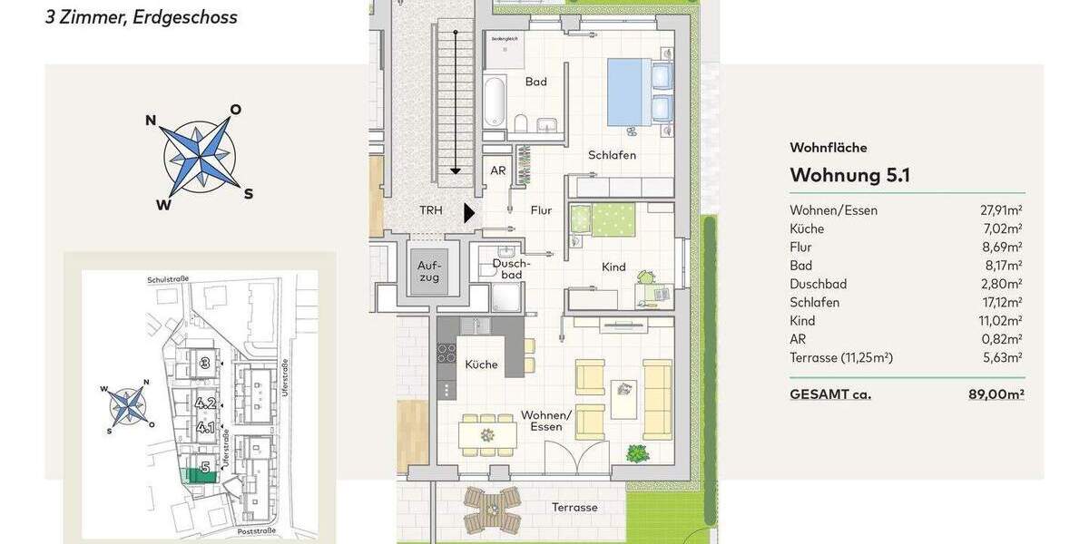 Etagenwohnung Leichlingen (Rheinland) Leichlingen - 3 Zimmer, 89 m&sup2;, 1.335&euro; | Angebot:25801453