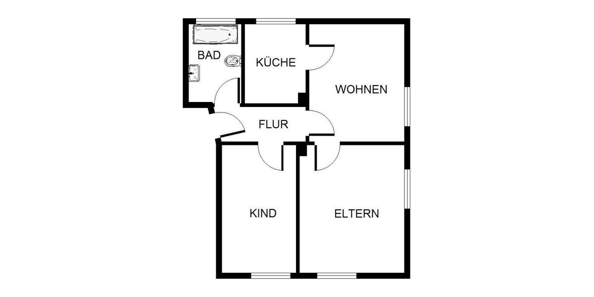 Etagenwohnung Gelsenkirchen Hassel - 1.5 Zimmer, 52 m&sup2;, 399&euro; | Angebot:25335472