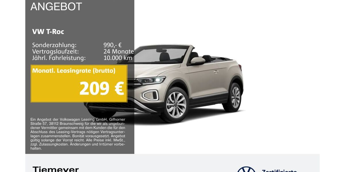 VW T-Roc 2.002 km 27.840 &euro; Duisburg 47059