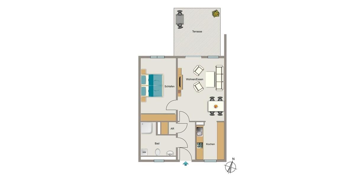 Erdgeschoßwohnung Duisburg Walsum - 2 Zimmer, 68 m&sup2;, 819&euro; | Angebot:25956788