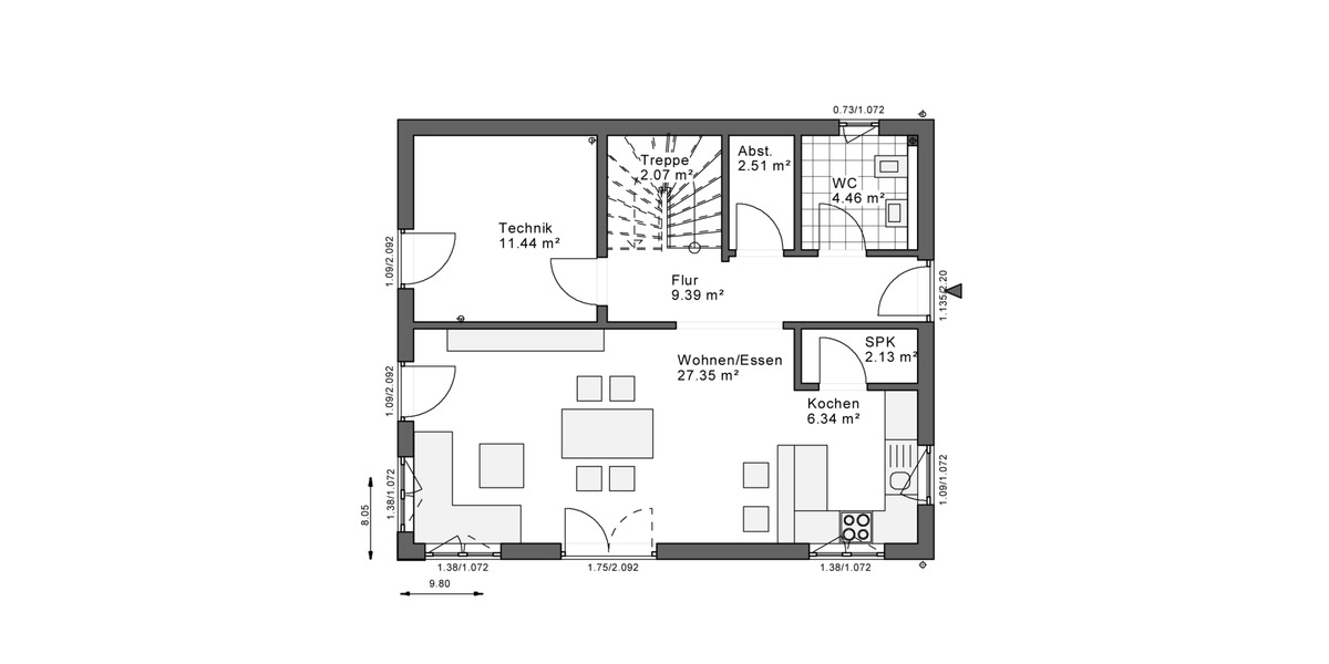 Einfamilienhaus Düsseldorf Eller - 3 Zimmer, 132 m&sup2;, 699.000&euro; | Angebot:26290523