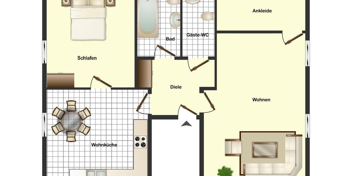 Dachgeschoßwohnung Haan - 2 Zimmer, 70 m&sup2;, 650&euro; | Angebot:25118600