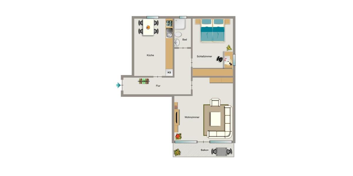 Etagenwohnung Gelsenkirchen Gelsenkirchen-Nord - 2.5 Zimmer, 60 m&sup2;, 501&euro; | Angebot:25968618