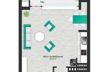 Wohnung Düsseldorf Oberbilk Oberbilk - 1 Zimmer, 46 m&sup2;, 165.000&euro; | Angebot:26617164