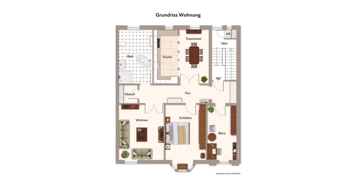 Etagenwohnung Duisburg Mittelmeiderich - 5 Zimmer, 132 m&sup2;, 199.900&euro; | Angebot:25777749
