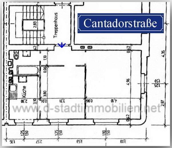 Etagenwohnung Düsseldorf Stadtmitte - 1 Zimmer, 50 m&sup2;, 660&euro; | Angebot:26093479