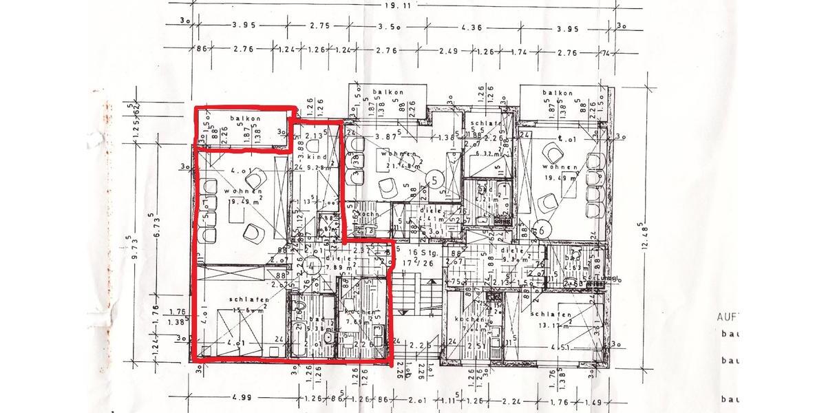 Etagenwohnung Witten Rüdinghausen - 4 Zimmer, 69 m&sup2;, 450&euro; | Angebot:27568609