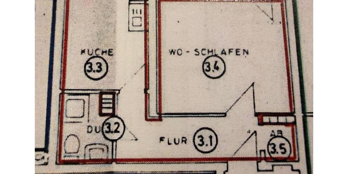 Etagenwohnung Gladbeck Brauck - 1.5 Zimmer, 37 m&sup2;, 99.000&euro; | Angebot:27197390