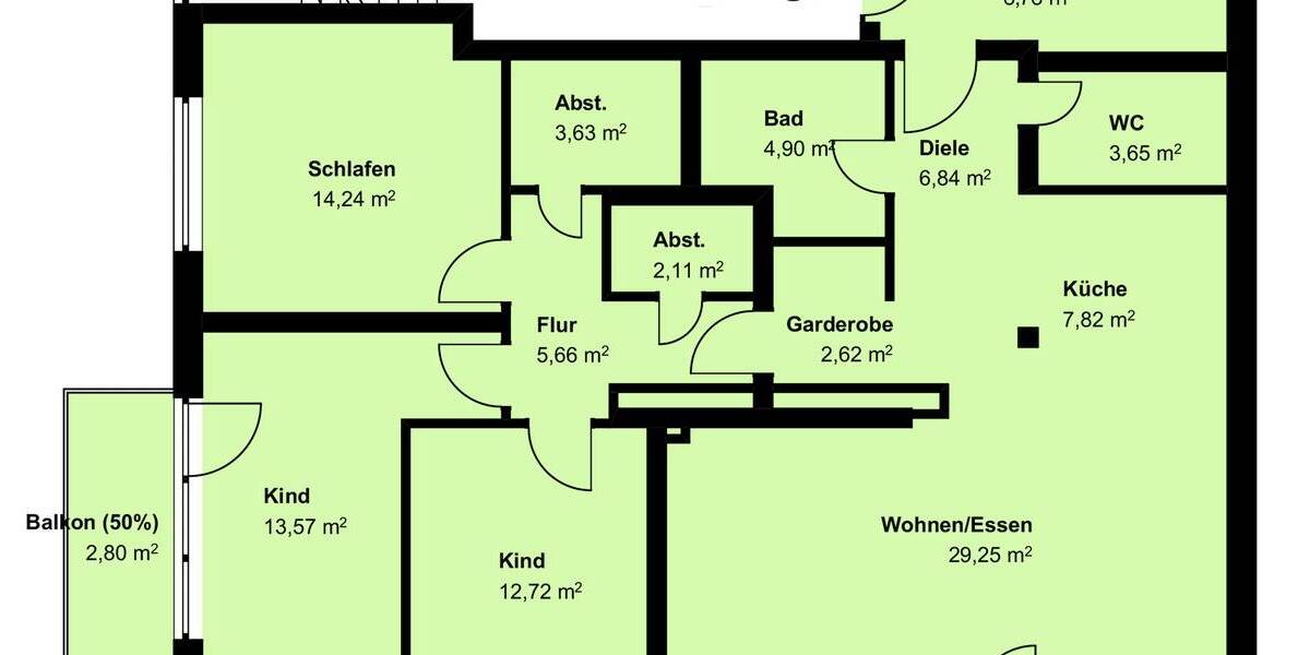 Etagenwohnung Düsseldorf Düsseltal - 4 Zimmer, 115 m&sup2;, 598.000&euro; | Angebot:26814312
