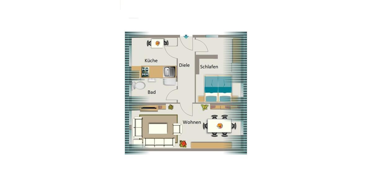 Dachgeschoßwohnung Duisburg Walsum - 2.5 Zimmer, 70 m&sup2;, 473&euro; | Angebot:23282116