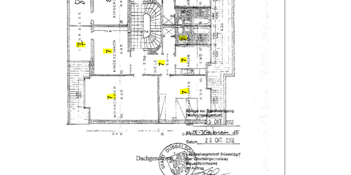 Etagenwohnung Düsseldorf Mörsenbroich - 3 Zimmer, 83 m&sup2;, 3.200.000&euro; | Angebot:25695477