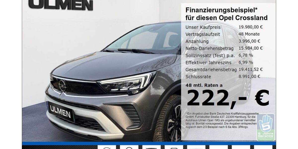 Opel Crossland (X) 27.760 km 19.980 &euro; Düsseldorf 40231