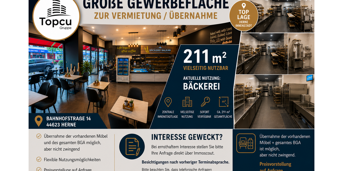 Gewerbeobjekt Herne Baukau - 3.380&euro; | Angebot:27110909