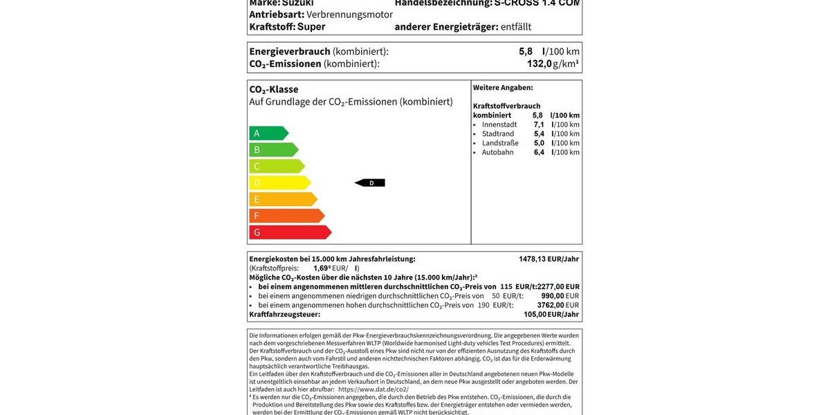 Suzuki S-CROSS 1.4 COMFORT 6AT +Abstand+Totw+RCam+ 2.258 km 26.777 &euro; Meerbusch 40667