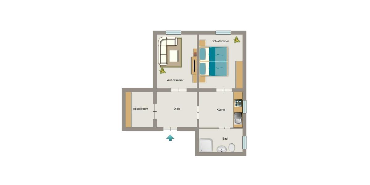 Dachgeschoßwohnung Mülheim an der Ruhr Mellinghofen - 2.5 Zimmer, 41 m&sup2;, 443&euro; | Angebot:25958495