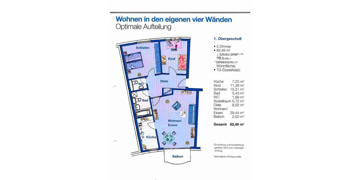 Etagenwohnung Neuss Gnadental - 3 Zimmer, 82 m&sup2;, 385.000&euro; | Angebot:25917746