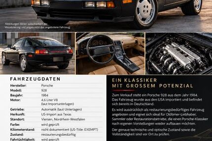 Porsche 928 57.000 km 4.999 &euro; Düsseldorf 40454