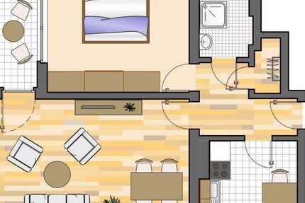 Wohnung Herten Herten-Süd-Ost - 2.5 Zimmer, 57 m&sup2;, 449&euro; | Angebot:27184100