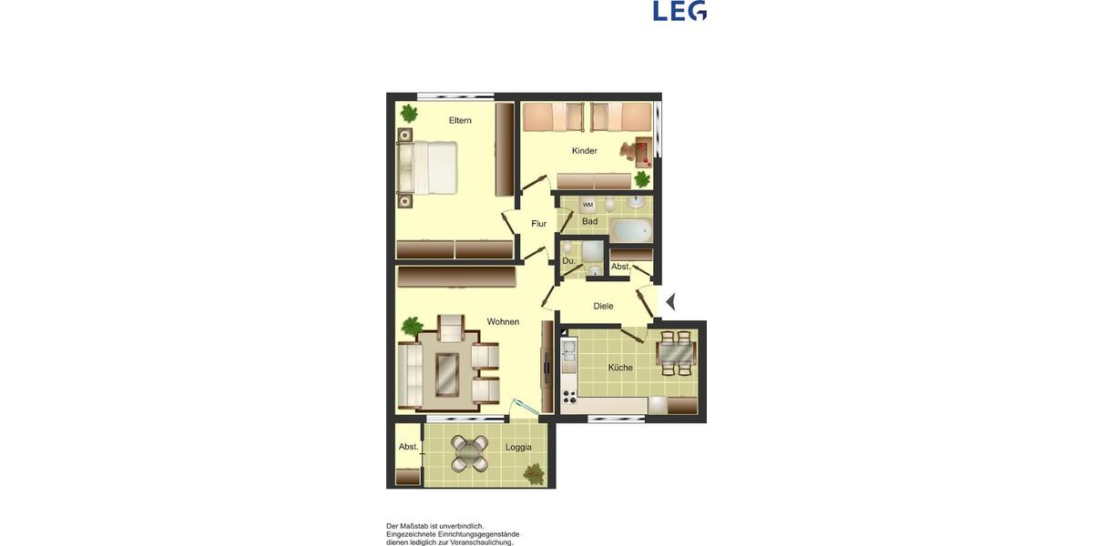 Etagenwohnung Duisburg Duisburg-Mitte - 3 Zimmer, 74 m&sup2;, 699&euro; | Angebot:24733974