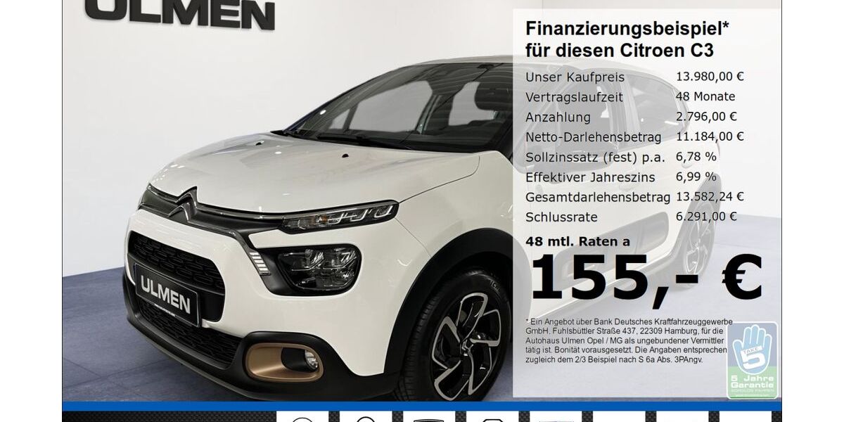 Citroen C3 38.355 km 13.980 &euro; Düsseldorf 40231