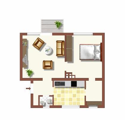 Etagenwohnung Duisburg Rheinhausen - 2 Zimmer, 46 m&sup2;, 429&euro; | Angebot:25870114