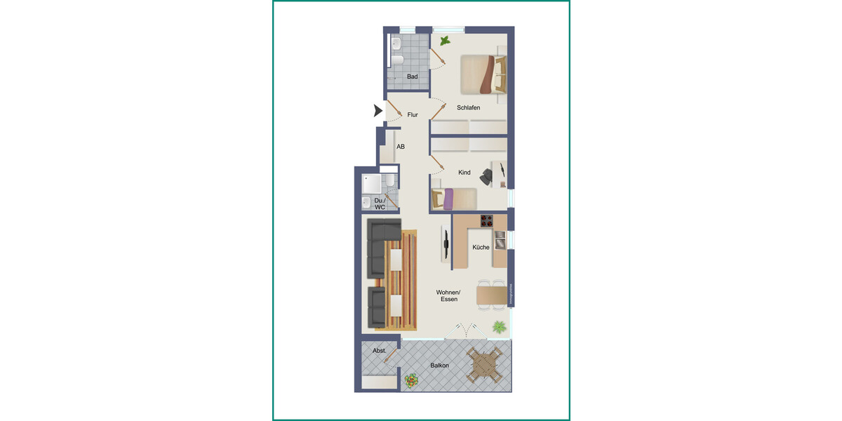 NEUBAU-ERSTBEZUG: MODERNE 3-ZIMMER-WOHNUNG MIT AUFZUG, GROSSEM BALKON UND PKW-STELLPLATZ IN RADEVORM - Etagenwohnung Radevormwald | Angebot:26818182