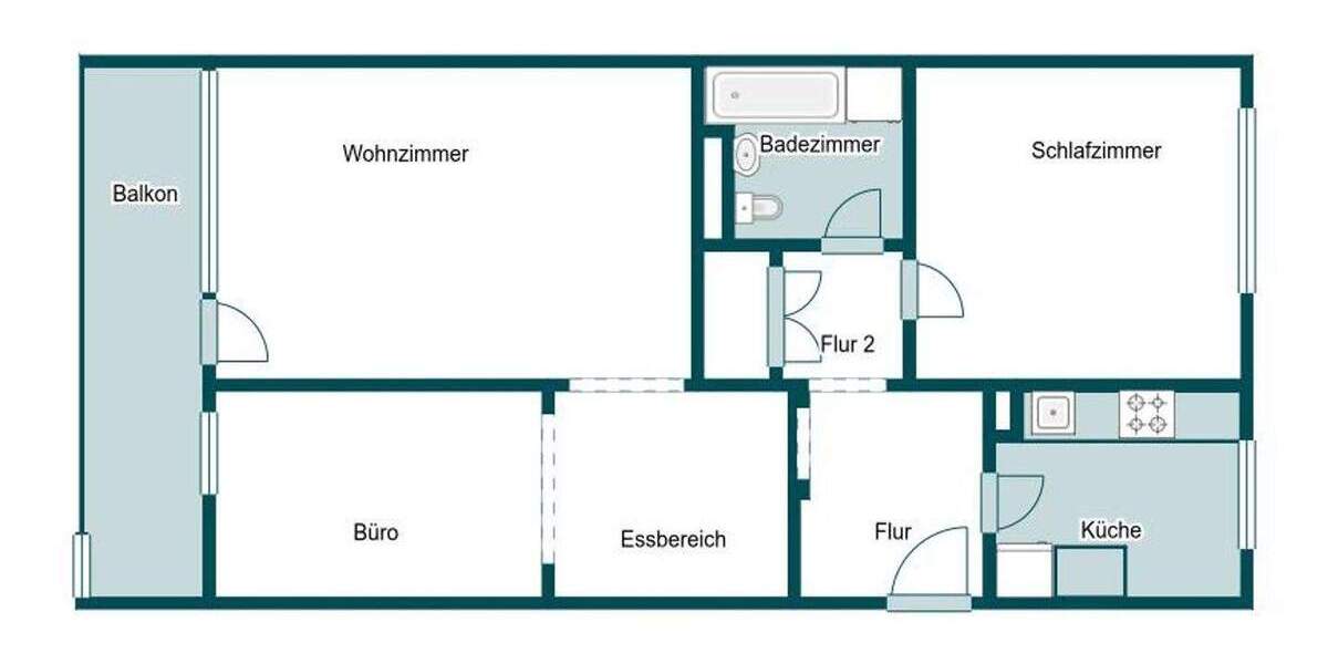 Etagenwohnung Essen Horst - 3 Zimmer, 84 m&sup2;, 139.000&euro; | Angebot:25650592