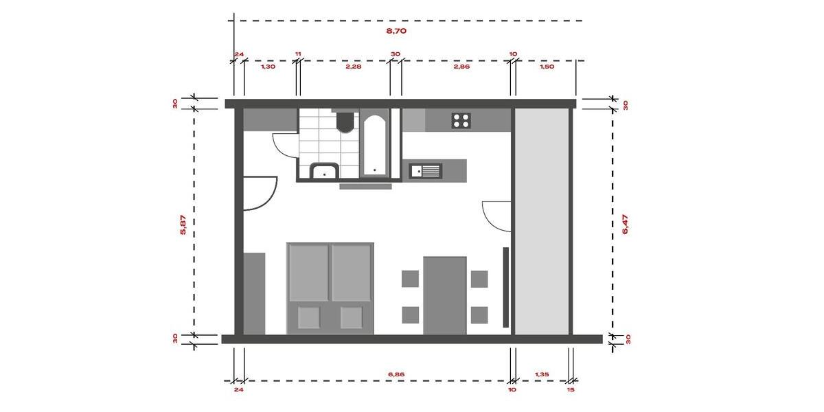 Etagenwohnung Wuppertal Gemarkung Nächstebreck - 1 Zimmer, 41 m&sup2;, 79.000&euro; | Angebot:26942443