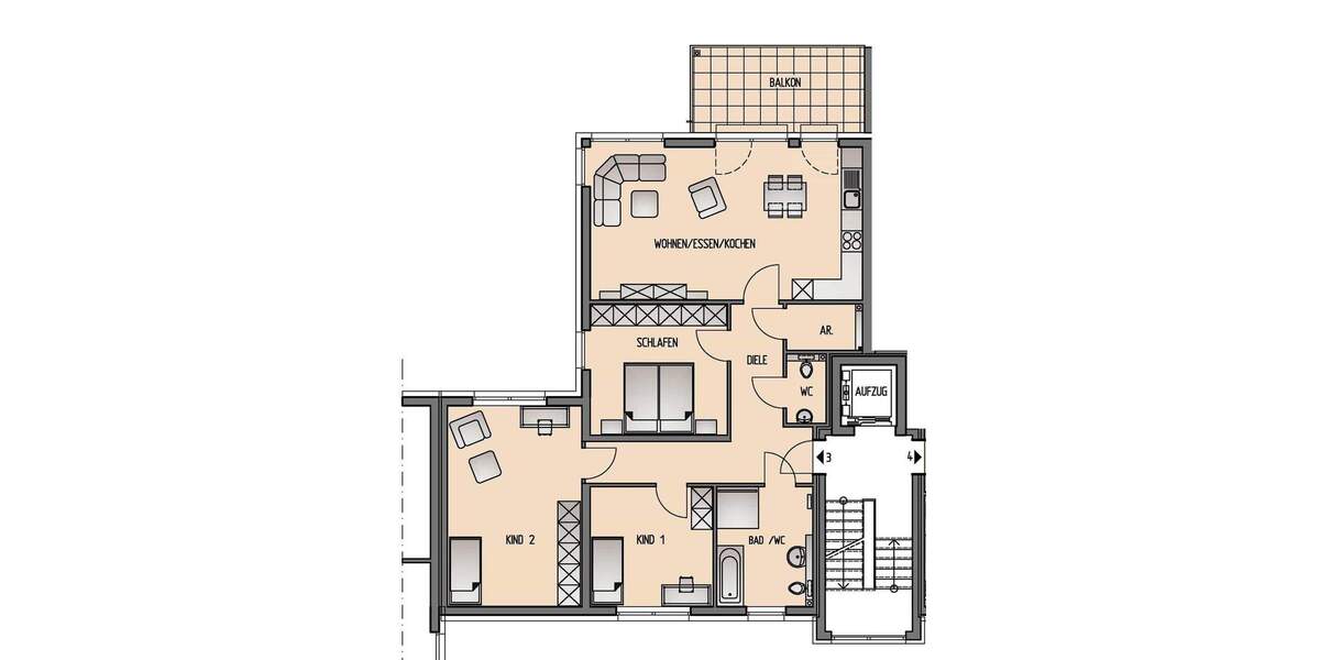 Etagenwohnung Gevelsberg - 4 Zimmer, 114 m&sup2;, 505.000&euro; | Angebot:25730421