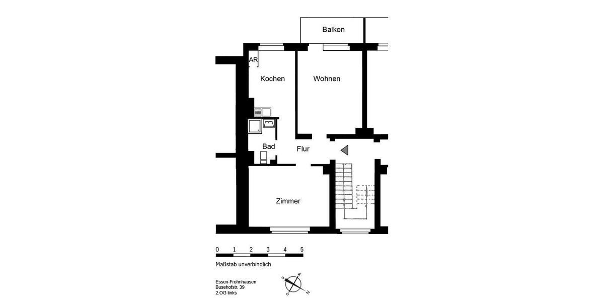 Etagenwohnung Essen Stadtbezirk III - 2.5 Zimmer, 55 m&sup2;, 499&euro; | Angebot:26168136