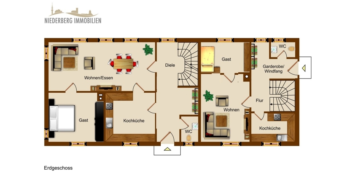 Großzügiges 2 Familien-Doppel-Landhaus mit Nebengebäuden und Pool in sonniger Hanglage! - Bauernhaus, Landhaus Velbert Pöthen | Angebot:22239219