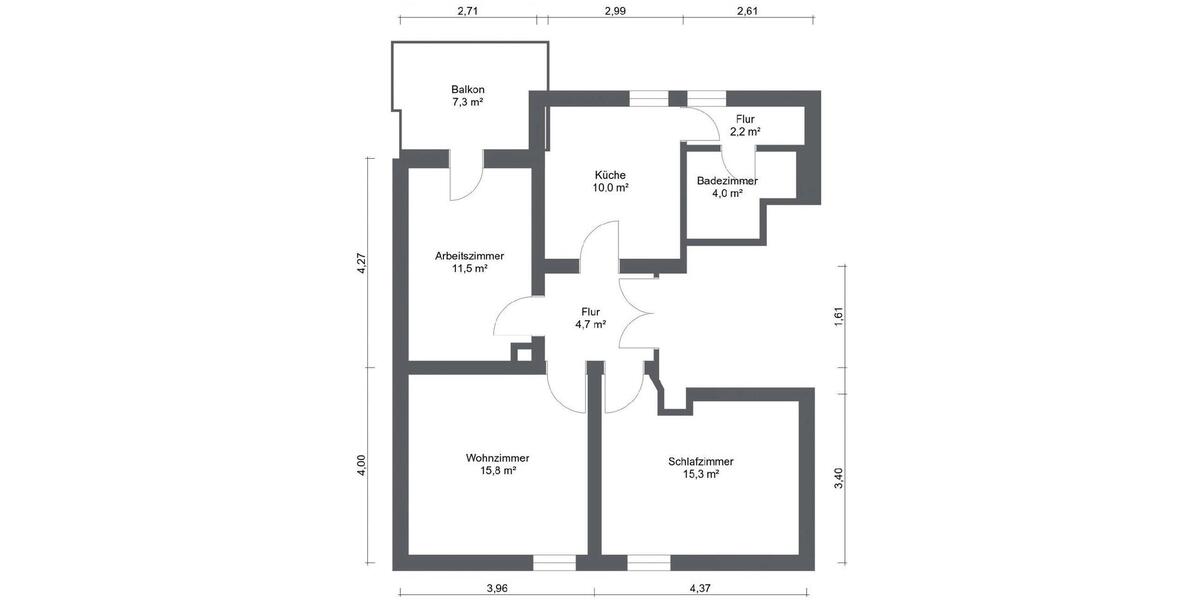 Dachgeschoßwohnung Wuppertal Dönberg - 3 Zimmer, 64 m&sup2;, 770&euro; | Angebot:27572258