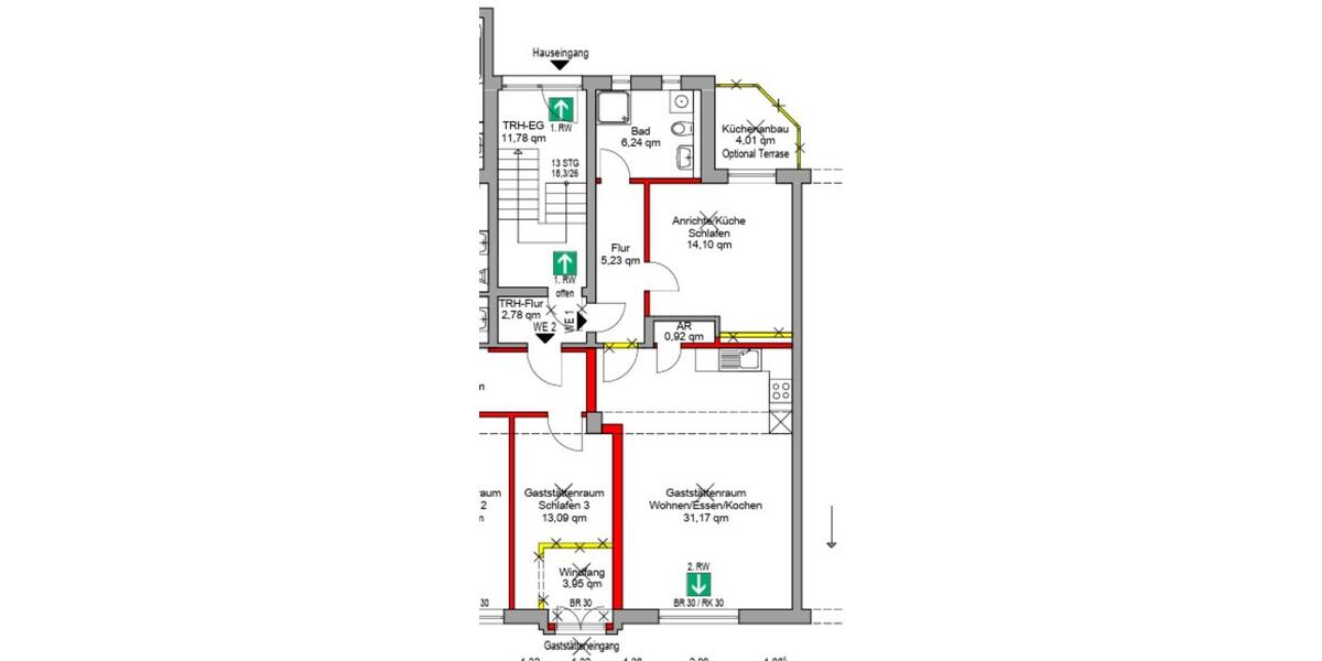 Erdgeschoßwohnung Essen Stadtbezirk III - 2 Zimmer, 58 m&sup2;, 696&euro; | Angebot:24828007