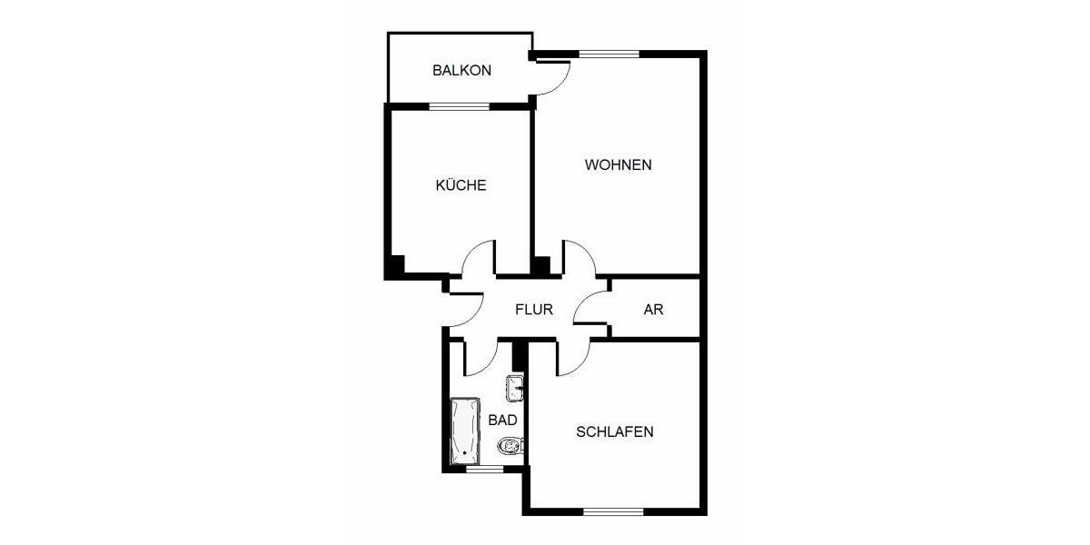 Etagenwohnung Gelsenkirchen Ückendorf - 2.5 Zimmer, 52 m&sup2;, 430&euro; | Angebot:25990273