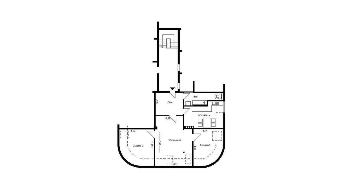Etagenwohnung Witten Witten-Mitte - 3.5 Zimmer, 92 m&sup2;, 660&euro; | Angebot:27529159